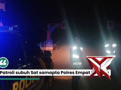 Patroli subuh sat samapta polres empat lawang