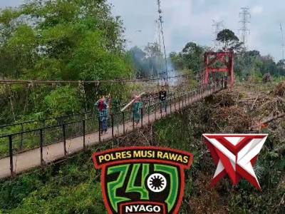 *Title* REVITALISASI JEMBATAN GANTUNG DESA PEDANG: WUJUD NYATA PROGRAM "BELIDA" POLRES MUSI RAWAS - PoliceTube