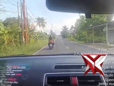 Piket Satlantas melakukan patroli diseputaran Kota Kayu Agung