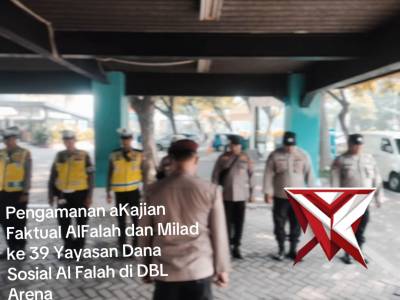 Polsek Gayungan Laksanakan Pengamanan Kajian Faktual Al-falah dan Milad ke 39 - PoliceTube