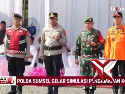 Simulasi pengamanan kota (Simpamkota) dan penanganan kebakaran hutan dan lahan (Karhutla) polresoki