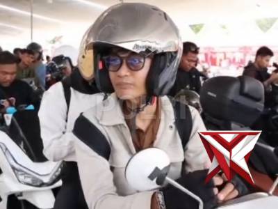 Para pemotor yang melintas di Pelabuhan Ciwandan mengaku merasa lebih tenang selama perjalanan mudik