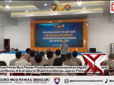 Polres Musi Rawas, Sat Binmas Gelar Anev Kinerja Bhabinkamtibmas Jajaran April 2026.