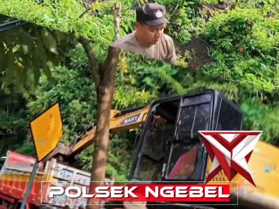 Kerja Bhakti Pembersihan Tanah Longsor Di Lingkar Telaga Ngebel, Kecamatan Ngebel Kabupaten Ponorogo