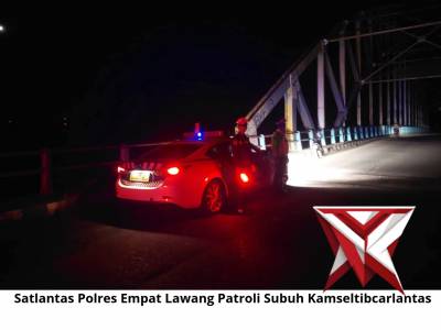 Satlantas Polres Empat Lawang Patroli Subuh Kamseltibcarlantas