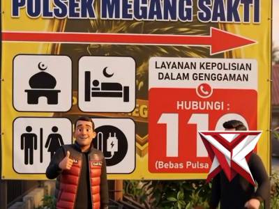 Polsek Megang Sakti menyiapkan tempat peristirahatan dan juga menyediakan pusat obrolan - PoliceTube