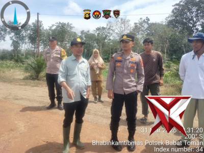 Biro sdm Polda Sumsel cek lahan jagung polres Muba andalan