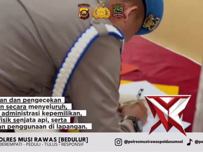 Polda Sumsel Cek Senpi Dinas Polres Musi Rawas, Pastikan Aman & Profesional