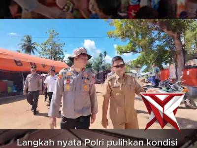 Pasca bencana alam yang melanda Desa Kebun Pisang, Kecamatan Badiri, Polri melalui jajaran Polres