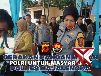 Polres Majalengka menggelar kegiatan Bazar atau Pasar Murah - PoliceTube