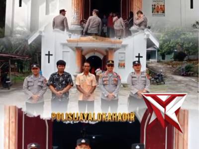 POLISI_JAYALOKA POLRES MUSI RAWAS HADIR, AMANKAN IBADAH JUMAT AGUNG DI GEREJA GEKISIA KECAMATAN JAYA - PoliceTube