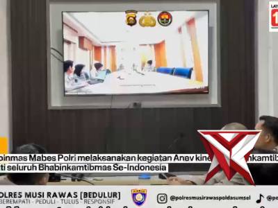 Polres Musi Rawas laksanakan Zoom Meeting Anev Kinerja Bhabinkamtibmas Triwulan I TA 2026 Kor