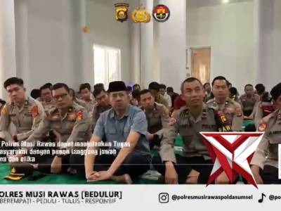 Selaraskan Program Kapolda Sumsel, Polres Musi Rawas Bentuk Personel Berakhlak Lewat Binrohtal