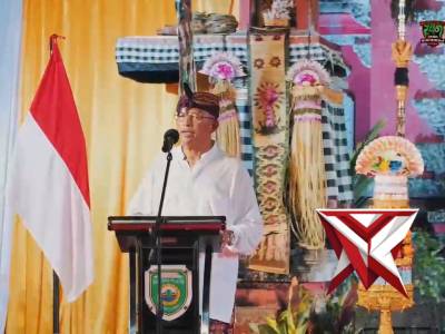 Kapolda Sumatera Selatan Irjen Pol. Dr. Sandi Nugroho menghadiri perayaan Dharma Santi Hari Suci Nye - PoliceTube