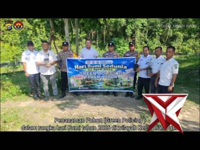 penanaman pohon polsek tanah putih - PoliceTube