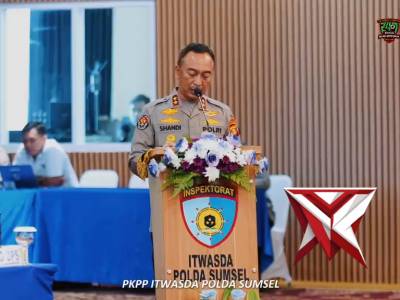 TAKLIMAT AWAL AUDIT KINERJA ITWASDA POLDA SUMSEL TAHAP 1 TAHUN 2026 OLEH KAPOLDA SUMSEL