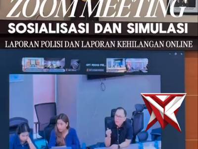 Zoom meeting ttg Laporan Polisi dan Laporan. kehilangan online