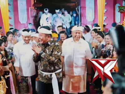 Kapolda sumsel ijp.Dr.Sandi Nugroho menghadiri perayaan dharma santi hari suci nyepi