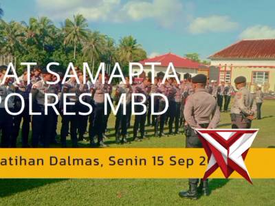 Sat samapta polres MBD melaksanakan kegiatan latihan dalmas