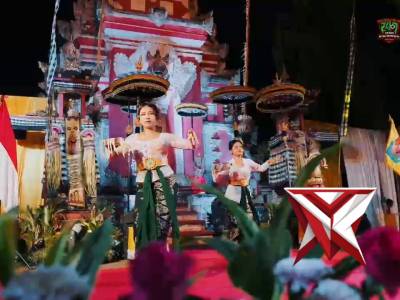 Kapolda sumsel IJP.Dr.Sandi Nugroho menghadiri perayaan dharma santi hari suci nyepi