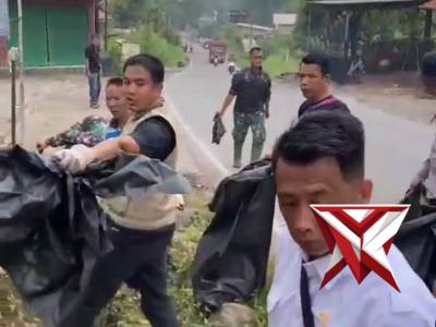 polsek lawang kidul turun langsung dalam kegiatan bersih-bersih kecamatan - PoliceTube