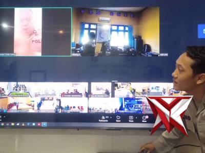 Pelaksanaan Vidcon Yanlik dipimpin Kabag Ren Polres OKI