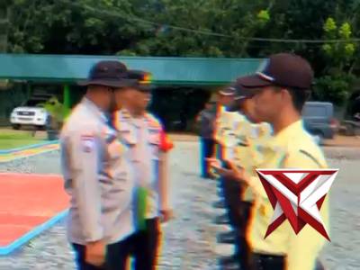 Polres OKI HADIR : pengecekan dan pembinaan terhadap satuan pengamanan (Satpam) di PT Burnai Barat