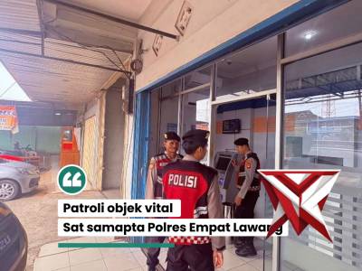 Patroli objek vital Sat samapta Polres Empat Lawang