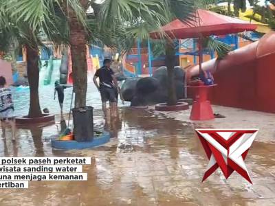 Personil polsek paseh perketat obyek wisata sanding water boom