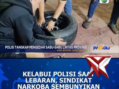 Pengungkapan sabu yang disimpan didalam ban serap mobil