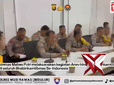 Polres Musi Rawas laksanakan Zoom Meeting Anev Kinerja Bhabinkamtibmas Triwulan I TA 2026