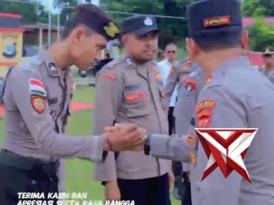 Ucapan trimakasih kapolres MBD kepada piket SPKT atas penguak kasus pencurian kurang dari 3 jam