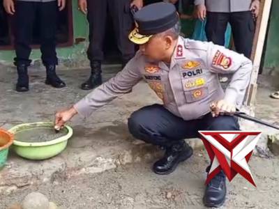 Ground Breaking Peletakan Batu Pertama Bedah Rumah ke 71 Polda Bengkulu