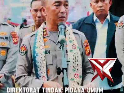 PENYERAHAN BARANG BUKTI KENDARAAN BERMOTOR TINDAK KEJAHATAN KPD PEMILIKNYA OLEH KAPOLDA SUMSEL.