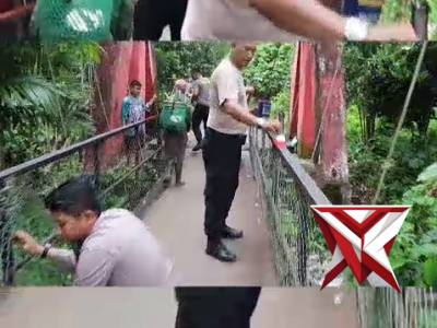 REVITALISASI JEMBATAN GANTUNG DESA PEDANG: WUJUD NYATA PROGRAM "BELIDA" POLRES MUSI RAWAS