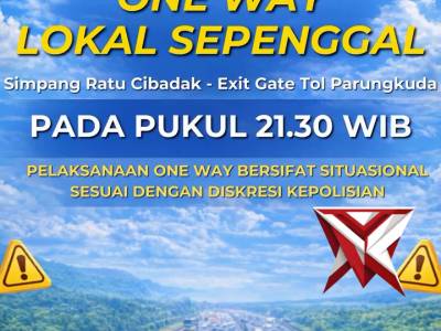 Satlantas Polres Sukabumi melaksanakan rekayasa arus lalu lintas