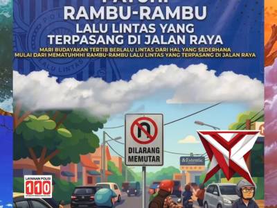 Patuhi rambu - rambu lalu lintass