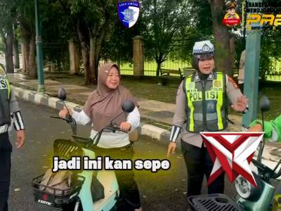 Sat Lantas Polres musi rawas memberi informasi tentang penggunaan sepeda listrik - PoliceTube