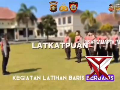 Sat samapta Polres mura melaksanakan  Kegiatan Latihan baris berbaris