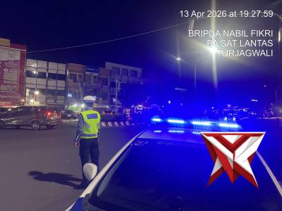 *Satlantas Polresta Bengkulu Gelar Patroli Blue Light, Antisipasi Gangguan Kamseltibcar lantas*