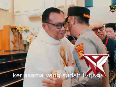Kapolda Sumsel IJP Sandi Nugroho meninjau langsung pengamanan puncak perayaan Paskah 2026 di Plg