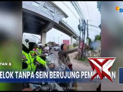 Giat Patroli Personel Sat PJR Ditlantas Polda Sumsel menemukan seorang ibu dan oknum ojek online yg