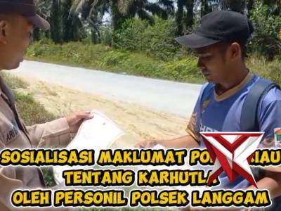 Sosialisasi Maklumat Kapolda Riau oleh Polsek Langgam