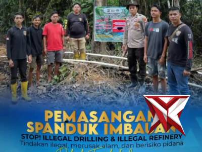 7. Pemasangan spanduk imbauan - PoliceTube