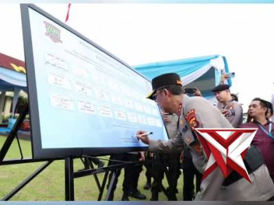 Kapolda Sumsel Irjen Pol Sandi Nugroho memimpin langsung Apel Sabuk Kamtibmas bertajuk