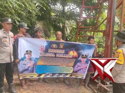 Polsek sanga desa menghimbau masyarakat agar tidak melakukan illegal drilling