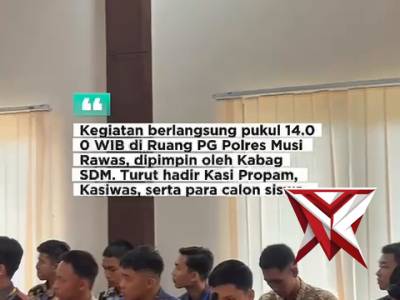 Kapolda Sumsel IJP Sandi Nugroho: Polres Musi Rawas Ikuti Zoom Pakta Integritas Polri 2026