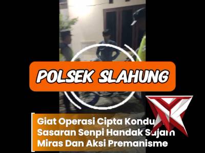 Polsek Slahung Laksanakan Giat Operasi Cipta Kondisi.
