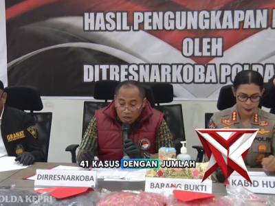 DITRESNARKOBA POLDA KEPRI GELAR KONFERENSI PERS UNGKAP KASUS DAN PEMUSNAHAN BARANG BUKTI