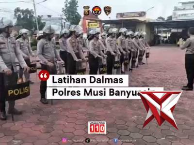 Pelatihan Dalmas Sat Samapta Polres Musi Banyuasin.